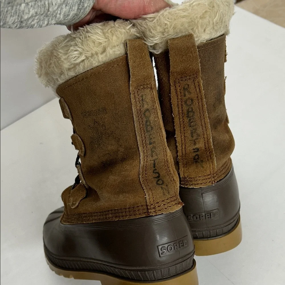 Women's Brown and Tan Winter Boots